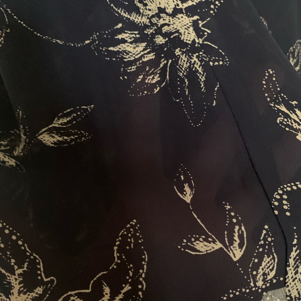 Lane Bryant Navy Button Down Blouse - Picture 4 of 6